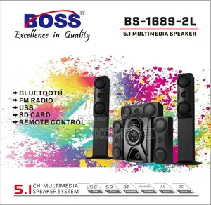 Boss BS-1689-2L mfumo wa Subwoofer wa Channel 5.1