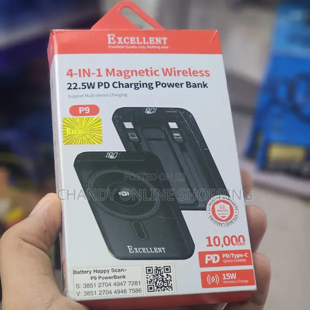 Excellent 4-in-1 Magnetic Wireless Power Bank 10000mAh - 1