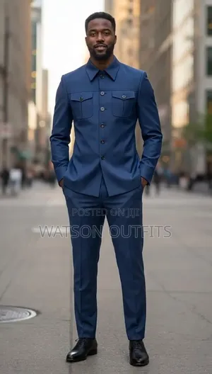 Suti Mpya ya Kiume ya Massimo Dutti Asili Rangi ya Bluu