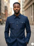 Suti Mpya ya Kiume ya Massimo Dutti Asili Rangi ya Bluu - 5