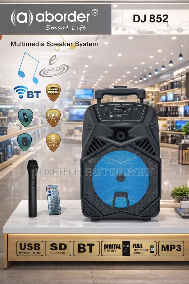Aborder Spika Portable Rechargeable Multimedia (Inchi 8) - 1