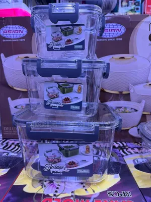 3-Piece Food Storage Container Set - Kitchen & Fridge Organization