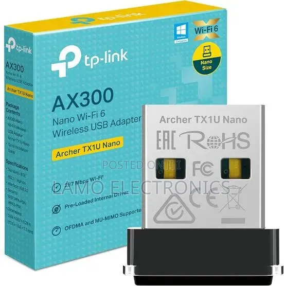 TP-Link Archer TX1U Nano Wi-Fi 6 USB Adapter - 1