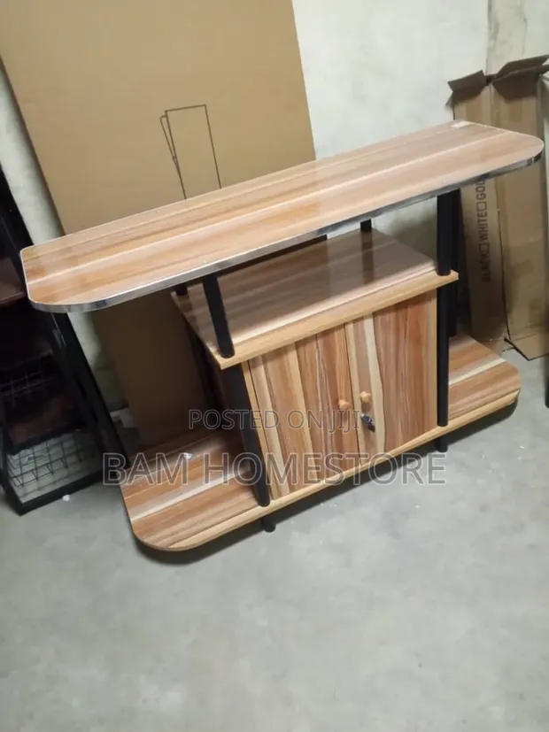 Modern Wooden Showcase/TV Stand with Cabinet - 1