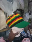 Kofia ya Kiume ya Utamaduni wa Jamaica - Pamba ya Kijani - 1