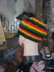 Kofia ya Kiume ya Utamaduni wa Jamaica - Pamba ya Kijani - 3