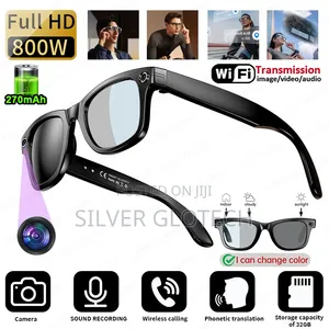 AI Smart Glasses Spy Camera with Voice Assistant