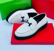 Viatu vya Wanaume Hermes Loafers - Ngozi Nyeupe - 3