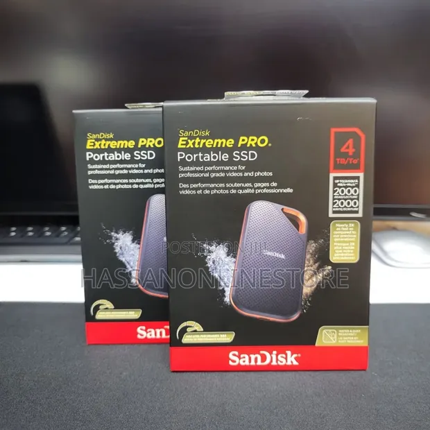 SanDisk 4TB Extreme Portable SSD V2 - 2000MB/s - 1