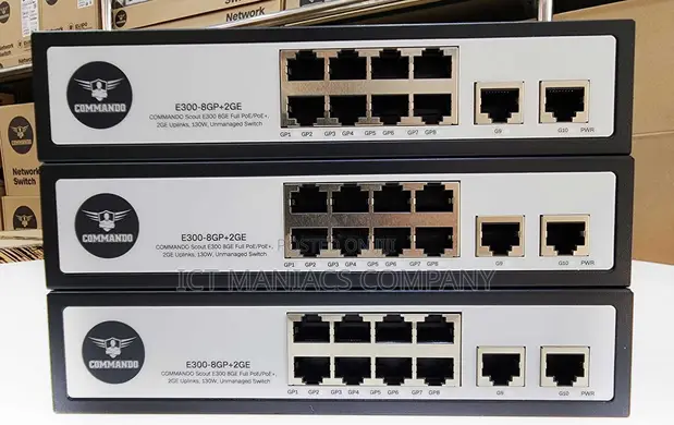 Commando Switch cha Ethernet cha Gigabit PoE+ chenye Milango 8 na 2 Uplinks - 1