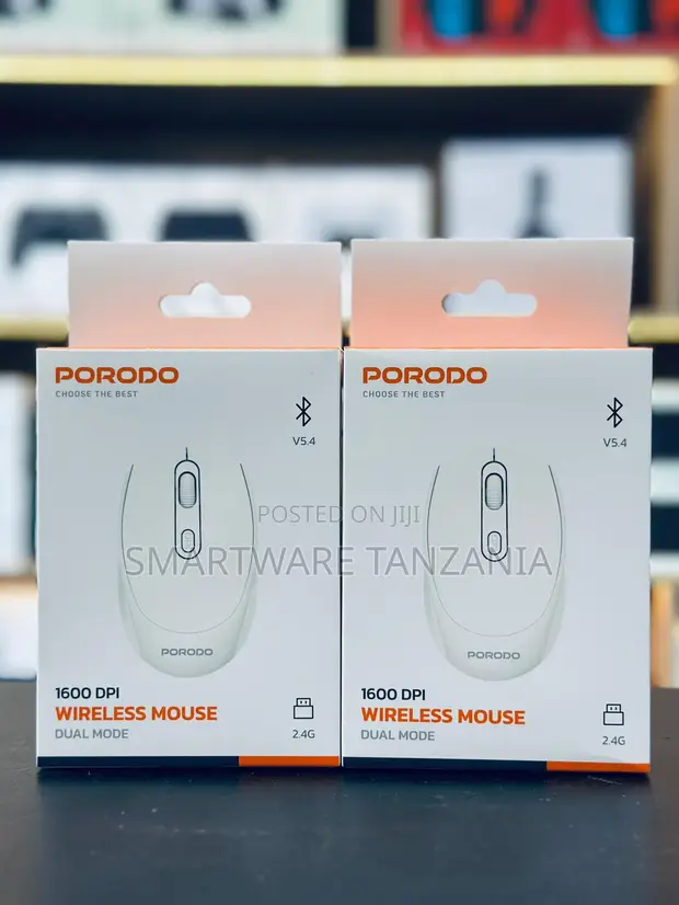 Panya Isiyo na Waya ya Porodo 1600 DPI Dual Mode (Bluetooth 5.4) - 1