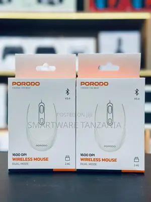 Panya Isiyo na Waya ya Porodo 1600 DPI Dual Mode (Bluetooth 5.4)