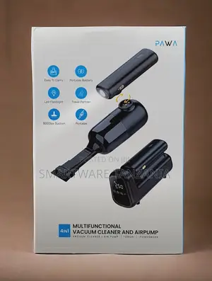 Pawa 4-in-1 Portable Vacuum Cleaner, Air Pump, Torch, Powerbank