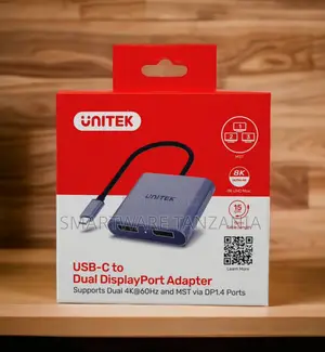 Unitek USB-C to Dual DisplayPort Adapter MST DP1.4