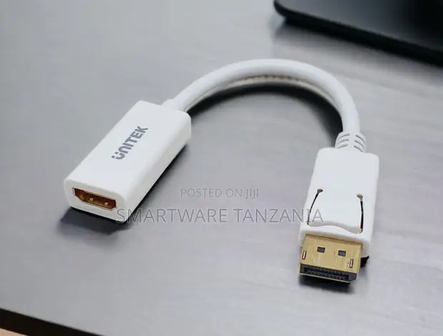 Unitek DisplayPort kwenda HDMI Adapter ya Kike - Nyeupe - 1