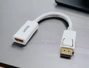 Unitek DisplayPort kwenda HDMI Adapter ya Kike - Nyeupe