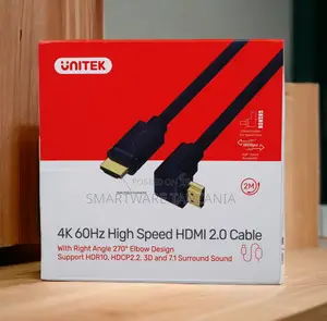 Unitek 2m HDMI 2.0 Right Angle Cable