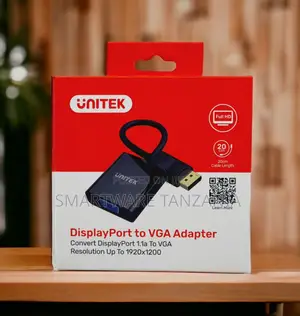 Unitek DisplayPort kwenda VGA Adapter Full HD 1920x1200
