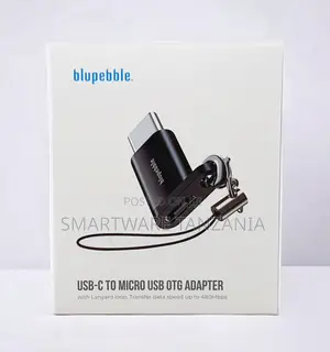 Blupebble USB-C to Micro USB OTG Adapter (Black)