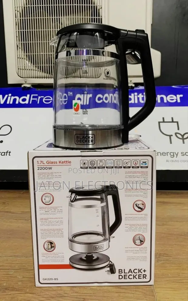 Black Decker Glass Kettle 1.7L - 1