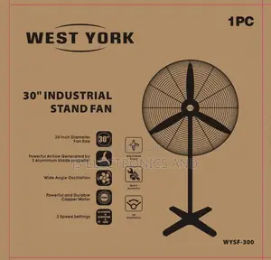 West York 30-Inch Industrial Stand Fan with Copper Motor