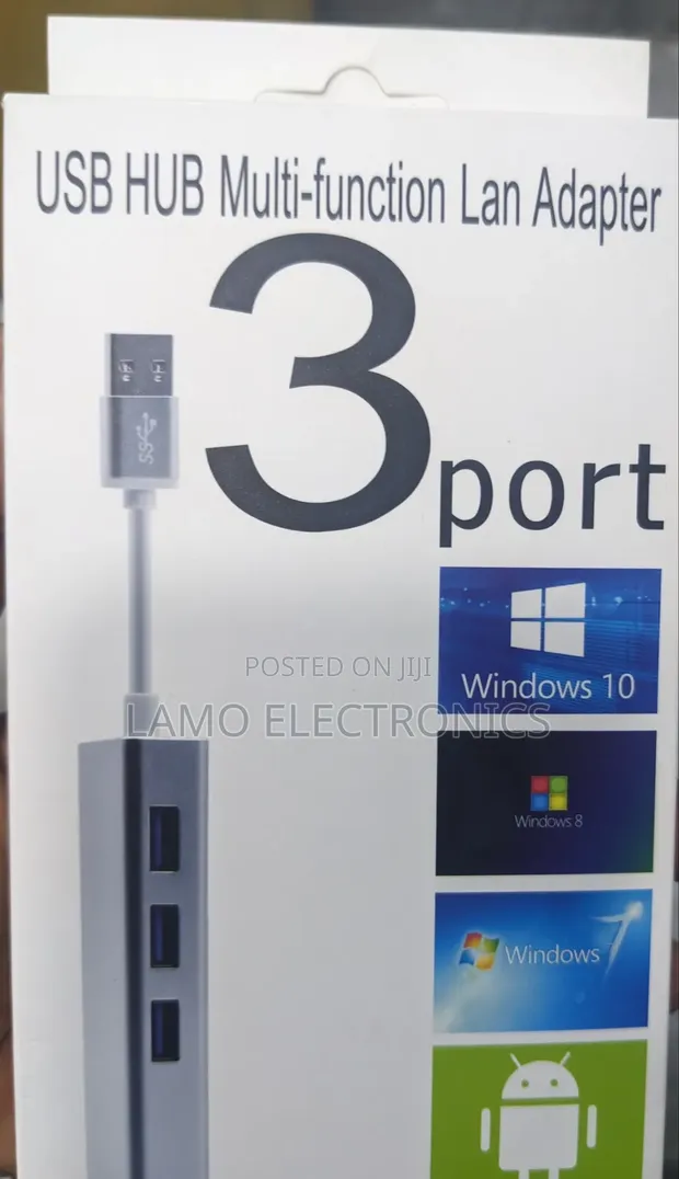 USB Hub yenye Port 3 za USB na 1 ya LAN - 1