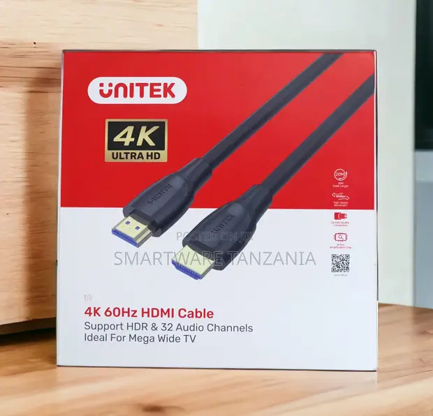 Unitek 20m HDMI Cable 4K 60Hz HDR Active Chip - 1