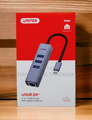 Unitek UHUB Q4+ 4-in-1 USB-C Hub Gigabit Ethernet 5Gbps