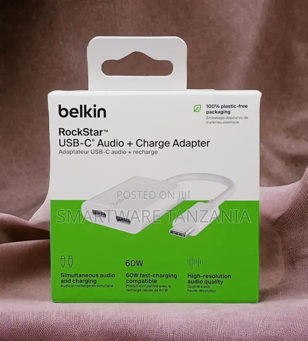 Belkin Rockstar USB-C Audio Charge Adapter 60W Hi-Res DAC - 1