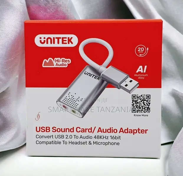 Unitek USB Sound Card Audio Adapter Hi-Res 48kHz 16bit - 1