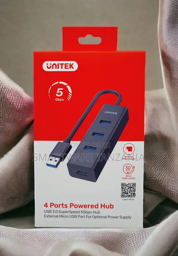 Unitek 4-Port Powered USB 3.0 Hub 5Gbps - 1