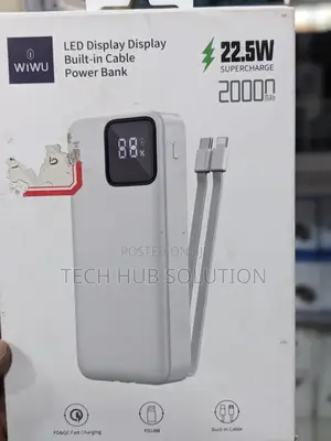 Wiwu 20000mAh Power Bank - High Capacity Fast Charging