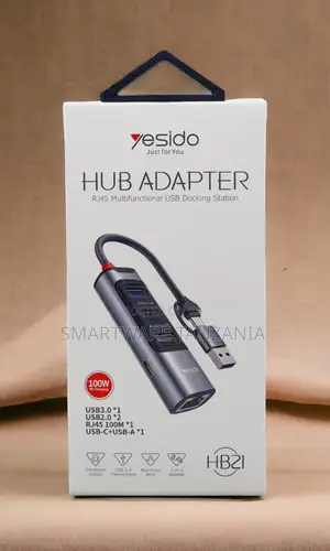 Yesido HB21 USB Hub na RJ45 Ethernet & 100W PD