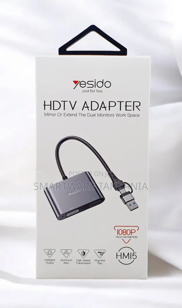 Yesido HMI5 USB-C/A kwenda HDMI/VGA Adapter 1080p - 1