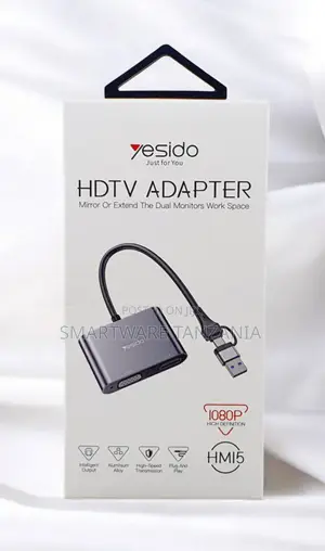 Yesido HMI5 USB-C/A kwenda HDMI/VGA Adapter 1080p