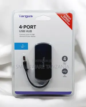 Targus 4-Port USB 2.0 Hub - Kasi ya Juu, Inatumia Nguvu za USB