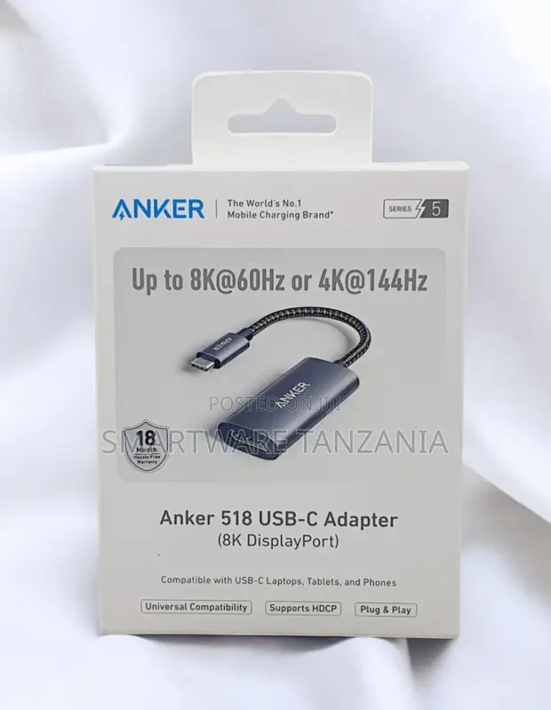 Anker 518 USB-C kwenda DisplayPort Adapter 60Hz/144Hz - 1