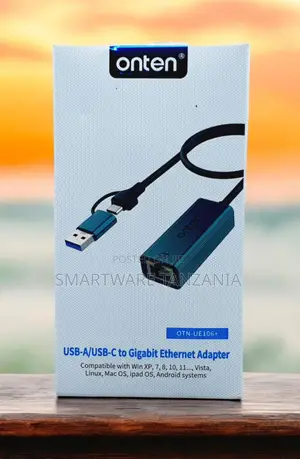 Onten Adapta ya Gigabit Ethernet ya USB-A/USB-C