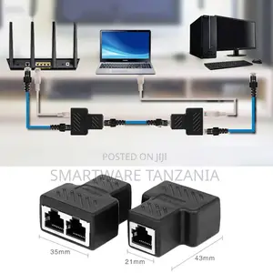 Kigawanyaji cha Kebo ya Mtandao ya RJ45 (Njia 1 hadi 2)