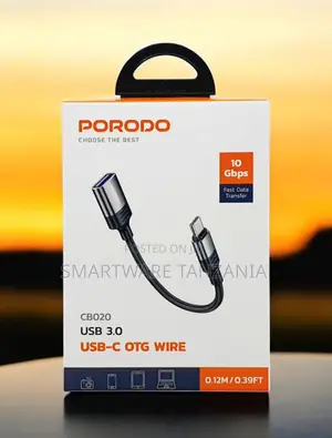 Porodo USB-C OTG Wire USB 3.0 10Gbps Fast Data Transfer