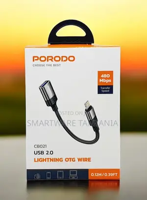 Porodo Lightning OTG Wire USB 2.0 480Mbps kwa iPhone/iPad