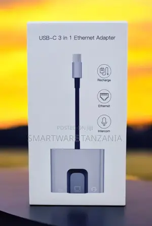 USB-C 3-in-1 Adapta ya Ethernet na Kuchaji & Sauti