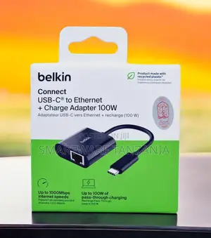 Belkin USB-C kwa Ethernet & Charge Adapter 100W