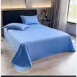 Plain Bedsheets with Stripes - 2