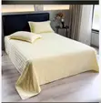 Plain Bedsheets with Stripes - 3