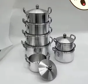 Seti ya Sufuria za Kupikia za Aluminium (Vipande 7)