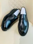 Men's J.M. Weston Moccasins - Full Black Leather - 4