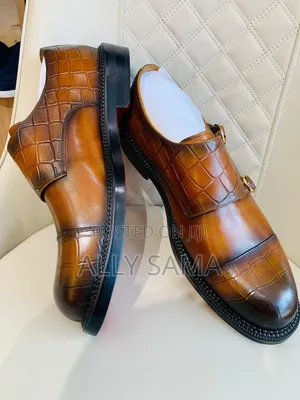 Men's J.M. Weston Brown Leather Moccasins