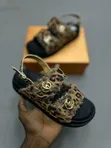 Sandals za Gucci za Canvas - Kahawia - 1