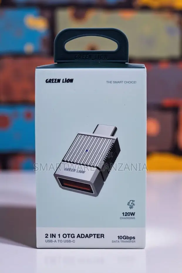 Green Lion 2-in-1 USB-C OTG Adapter (10Gbps, 120W) - 1